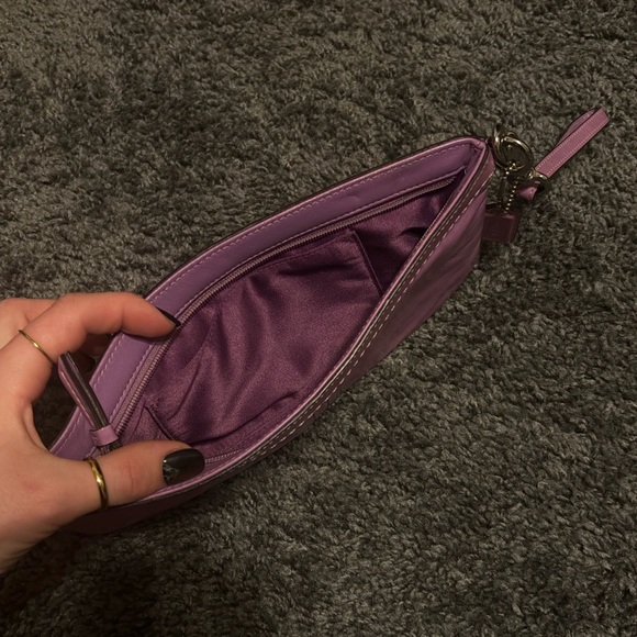 Coach Shiny Lavender Wristlet Clutch - Picture 3 of 3